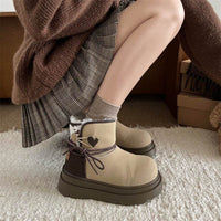 Mint Chocolate Thick-soled Brown Snow Boots