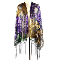 Three-color Christmas Carnival Embroidered Sequins Scarf