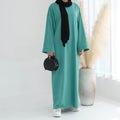 Dubai Middle East Turkey Solid Color Hoodie Dress