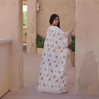 Loose Long Muslim Dress Kaftan With Headscarf