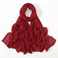 Solid Color Malay Indonesian Rayon Scarf Wide Brim Thin Modal Breathable