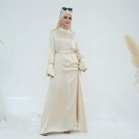 European And American Dubai Elegant Satin Dress