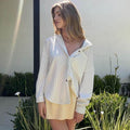 Niche Design Vertical Striped Loose Temperament Shirt