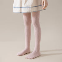 Girls' Casual Solid Color Simple One-piece Cotton Socks