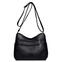 New Soft Leather Textured Crossbody Bag For Middle-aged People Women