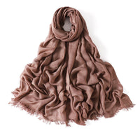 Women's Fashionable Thin Modal Monochrome Rayon Breathable Shawl Scarf