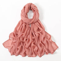 Solid Color Malay Indonesian Rayon Scarf Wide Brim Thin Modal Breathable