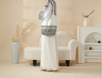 Keffiyeh Style Abaya With Crossbody Bag