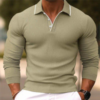 Men's Long Sleeve Button Sweatshirt