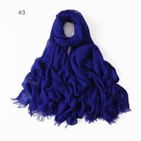 Women's Fashionable Thin Modal Monochrome Rayon Breathable Shawl Scarf