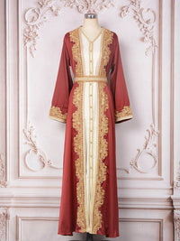Muslim Women's Wear Beaded Two-piece Set Dress