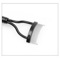 Semi-arc Steel Tooth Brow Groomer Double Head Concealer Brush