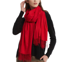 Women's Cashmere Shawl Solid Color Scarf