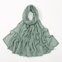 Solid Color Malay Indonesian Rayon Scarf Wide Brim Thin Modal Breathable