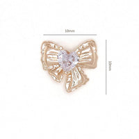 Bow Zircon Nail Ornament Zircon
