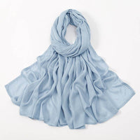 Solid Color Malay Indonesian Rayon Scarf Wide Brim Thin Modal Breathable