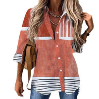 Women's 3D Digital Printing Fashion Long Sleeve Shirt