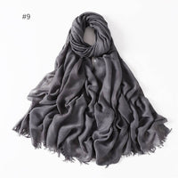 Women's Fashionable Thin Modal Monochrome Rayon Breathable Shawl Scarf