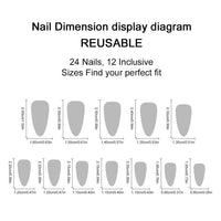 Milky White Almond Red Xiaoai Nail Sticker Removable Finished Wear Armor