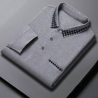Solid Color Casual Dad Long-t-shirt