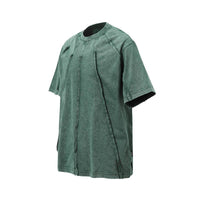 Men's Personality Retro Washed Distressed Loose Niche Half Sleeve T-shirt