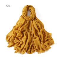 Women's Fashionable Thin Modal Monochrome Rayon Breathable Shawl Scarf