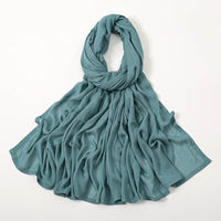 Solid Color Malay Indonesian Rayon Scarf Wide Brim Thin Modal Breathable
