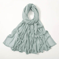Solid Color Malay Indonesian Rayon Scarf Wide Brim Thin Modal Breathable