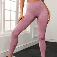 Seamless Letter Peach Yoga Hip Raise Skinny High Waist Exercise Workout Pants Women