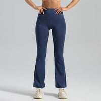 High Waist Hip Lift Yoga Bell-bottom Pants Nude Feel Fitness