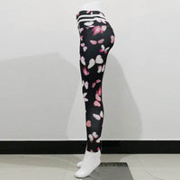 Multi-color Printed Women's Tight High Waist Trousers