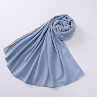 Bright Diamond Long-edged Malaysian Scarf Chiffon Scarf
