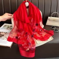 Elegant All-match Embroidered Summer Sunscreen Scarf