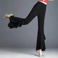 Spring And Summer New High Waist Black Bell-bottoms
