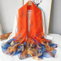Fashionable Stylish Yourou Yarn Rose Scarf For Women