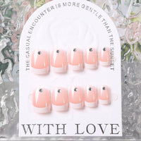 Short Square Armor Piece Wear Nail Sticker