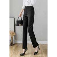 Female Office Worker Straight Workplace Suit Pant