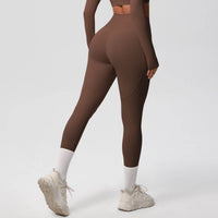 Solid Color Double-sided Brushed Tight Breathable Yoga Pants