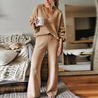 Warm Leisure Pullover Long Sleeve Two-piece Set