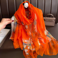 Thin Yourou Yarn Begonia Scarf Shawl
