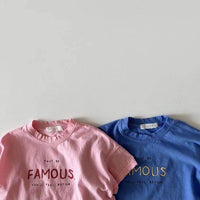 Letter Crew Neck Short Sleeve Simple