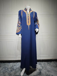 Women's Embroidered Rope Embroidered Muslim Dress