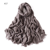 Women's Fashionable Thin Modal Monochrome Rayon Breathable Shawl Scarf