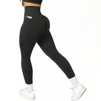 Solid Color Yoga Pants Nude Feel Hip Yoga Trousers