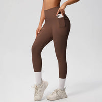 Solid Color Double-sided Brushed Tight Breathable Yoga Pants