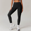 High Waist Bronzing Casual Yoga Pants Women's Running Quick-drying Nude Feel