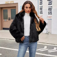 Casual Short Women's Imitation Fur Coat Top