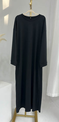 Dubai Middle East Turkey Solid Color Hoodie Dress