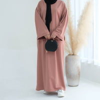 Dubai Middle East Turkey Solid Color Hoodie Dress