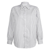 Niche Design Vertical Striped Loose Temperament Shirt